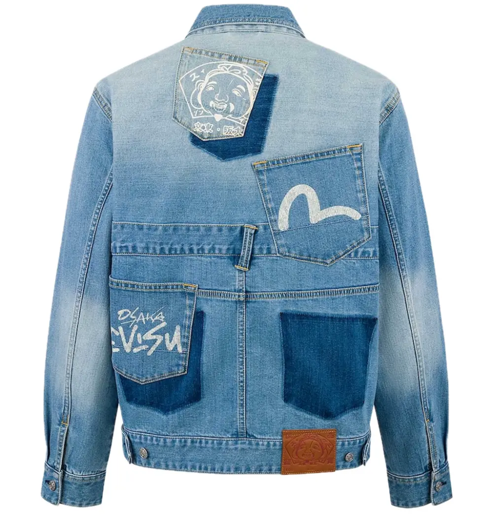 Áo Evisu Deconstructed with Multi-pocket 'Indigo' 2ESHTM5DJ1045LFDN