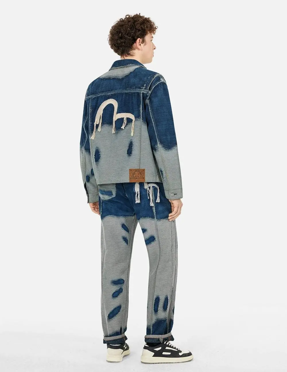 Áo Evisu Distressed Logo Seagull Jacket 'Indigo' 2ESHTM5DJ1040RXDN - Ảnh 4