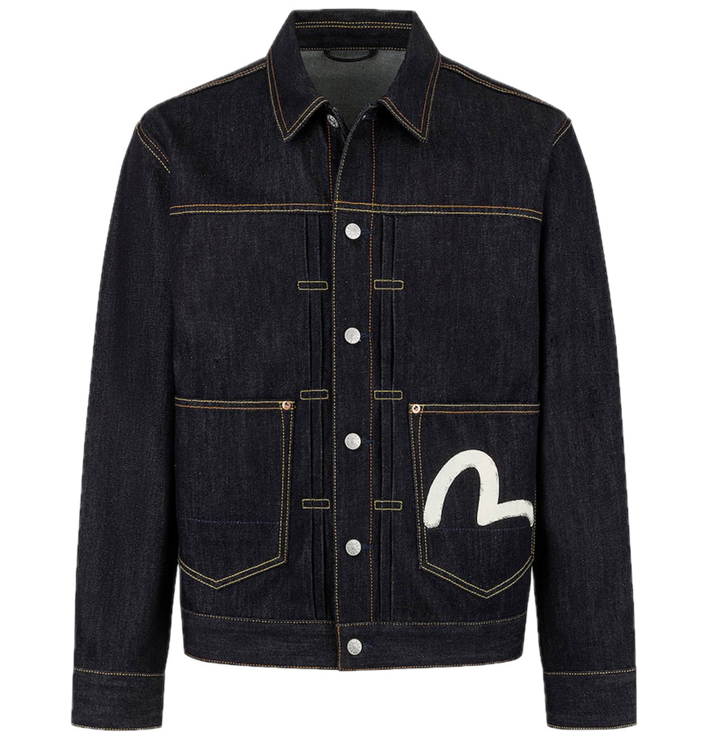 Áo Evisu Ecru Seagull Print 'Indigo' 2ESHTM5DJ1241RXCT