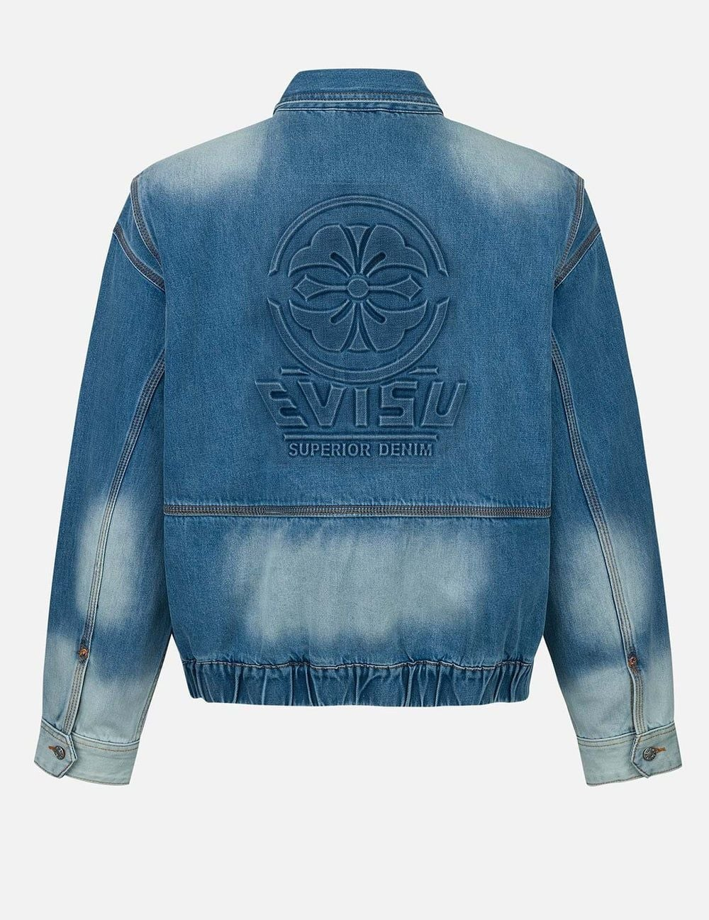 Alternative view of Áo Evisu Emboss Kamon Denim Jacket 'Indigo' 2ESHTM5DJ1038RXDN