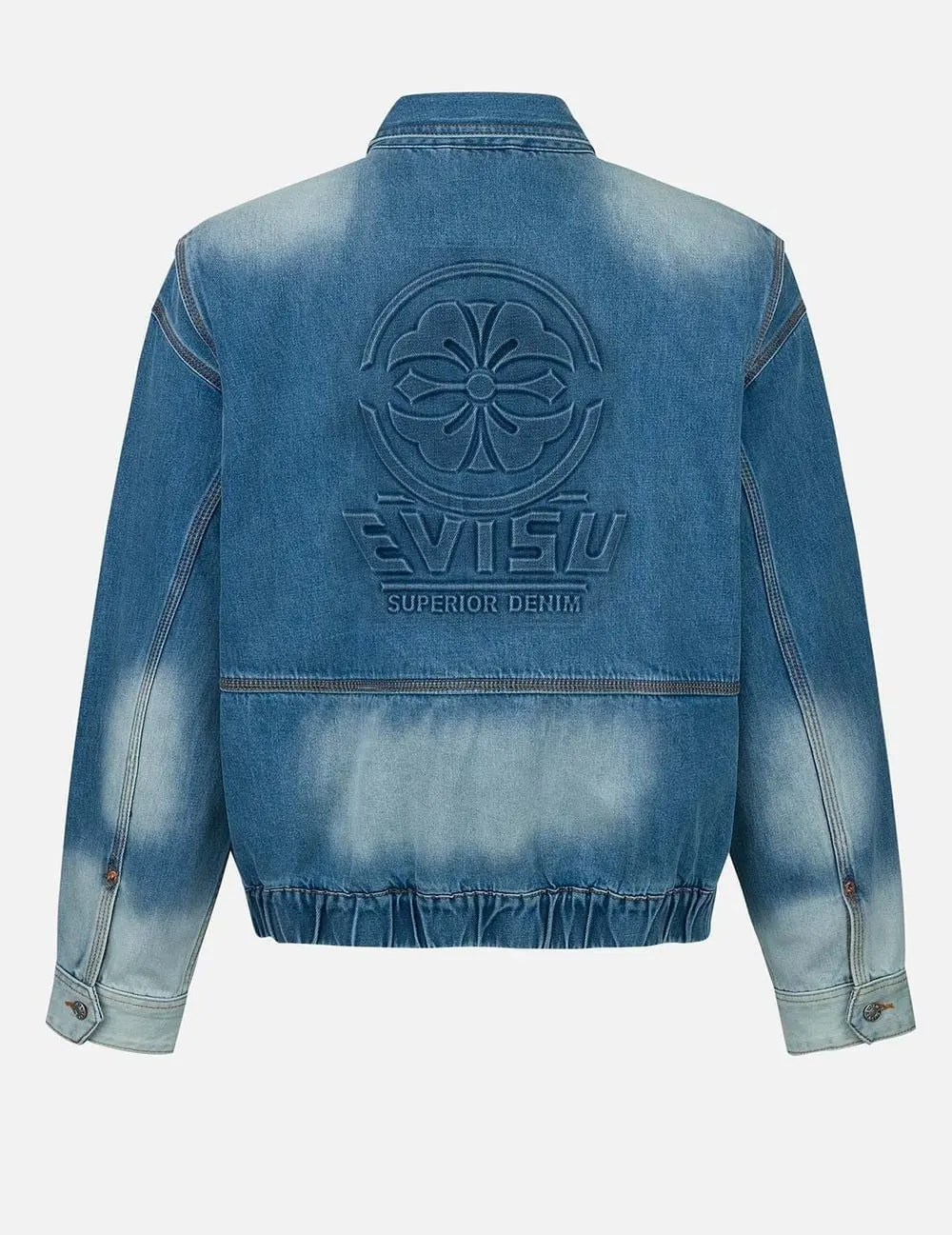 Alternative view of Áo Evisu Emboss Kamon Denim Jacket 'Indigo' 2ESHTM5DJ1038RXDN