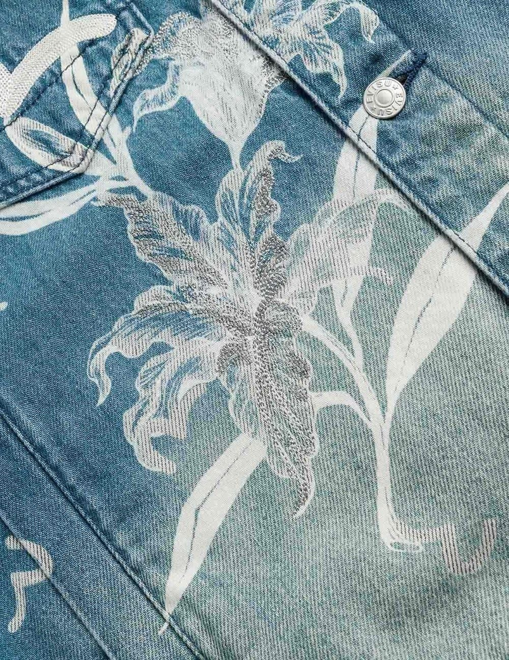 Áo Evisu Floral and Seagull Jacket 'Denim' - Ảnh 5