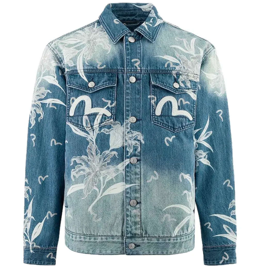 Áo Evisu Floral and Seagull Jacket 'Denim'
