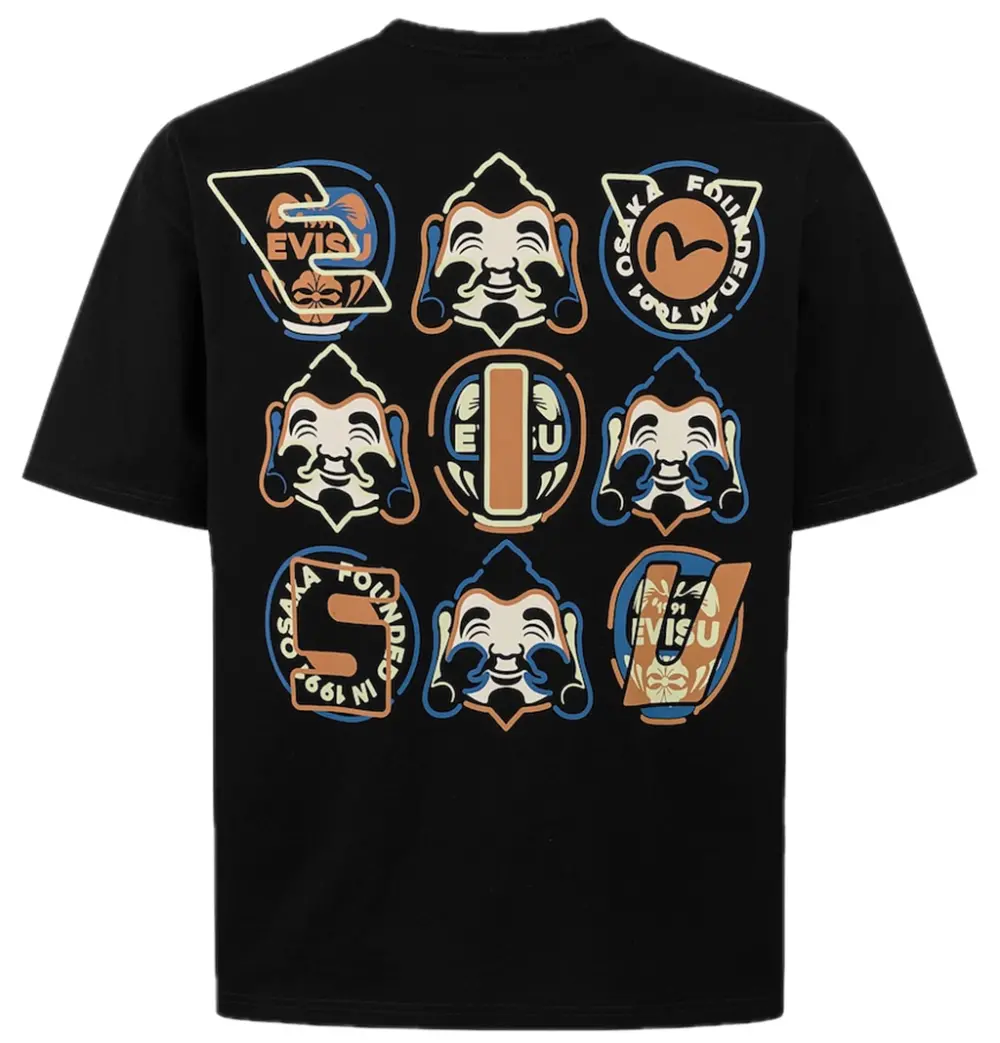 Áo Evisu Godhead And Daruma Print 'Black' 2ESHTM5TS1205LFCT