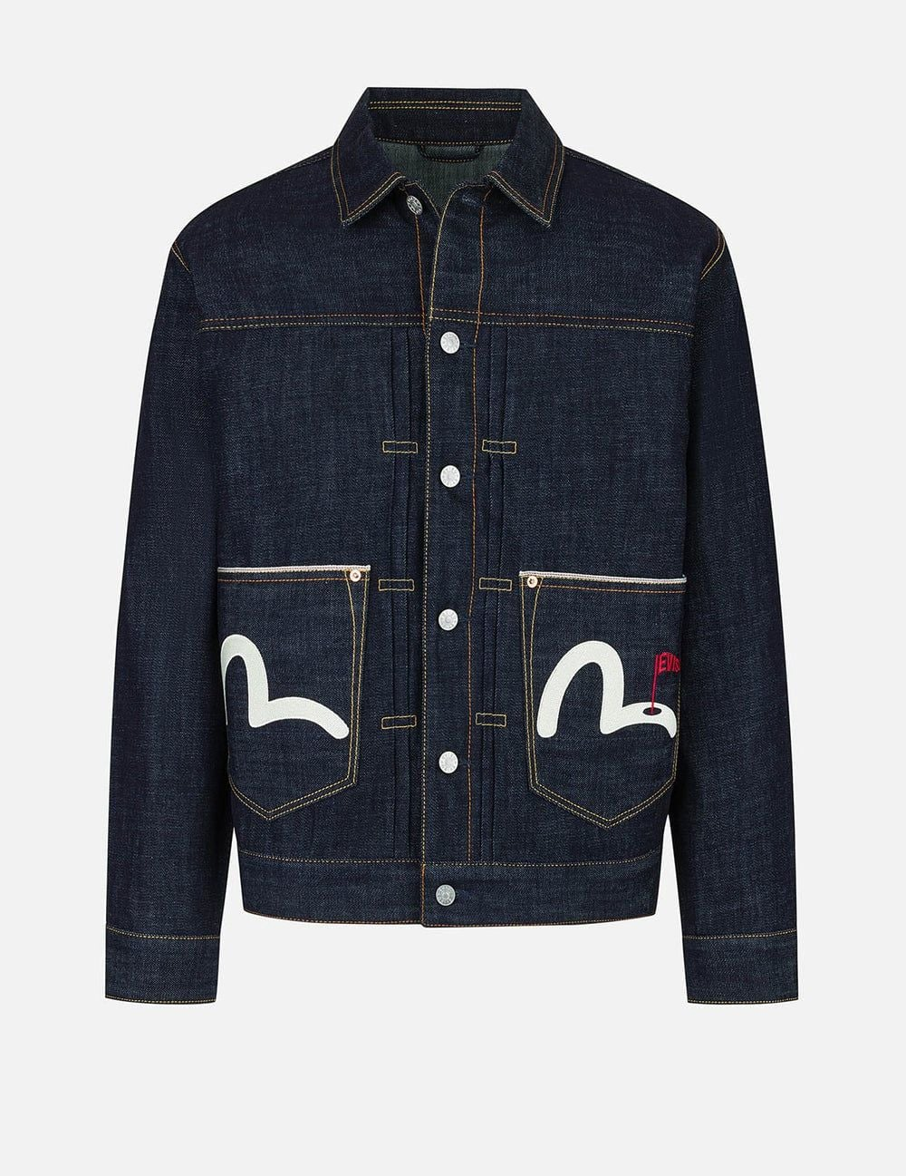 Alternative view of Áo Evisu Godhead Golfing Print Jacket 'Indigo' 2ESHTM5DJ1047XXDN