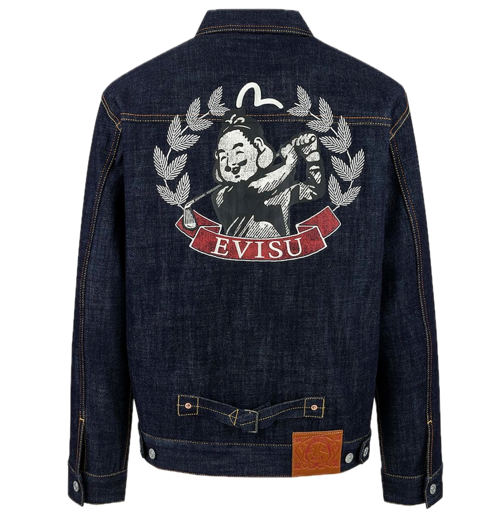 Áo Evisu Godhead Golfing Print Jacket 'Indigo' 2ESHTM5DJ1047XXDN