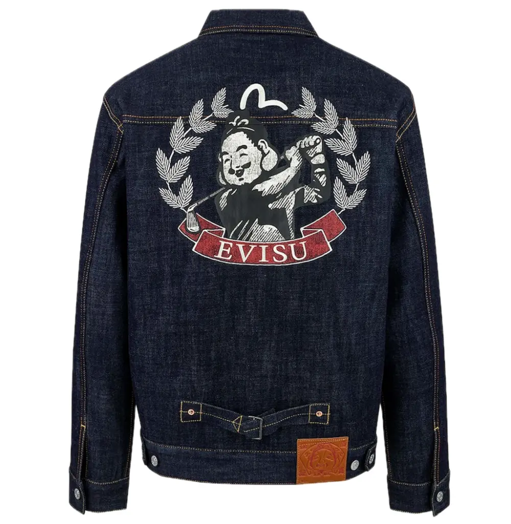 Áo Evisu Godhead Golfing Print Jacket 'Indigo' 2ESHTM5DJ1047XXDN