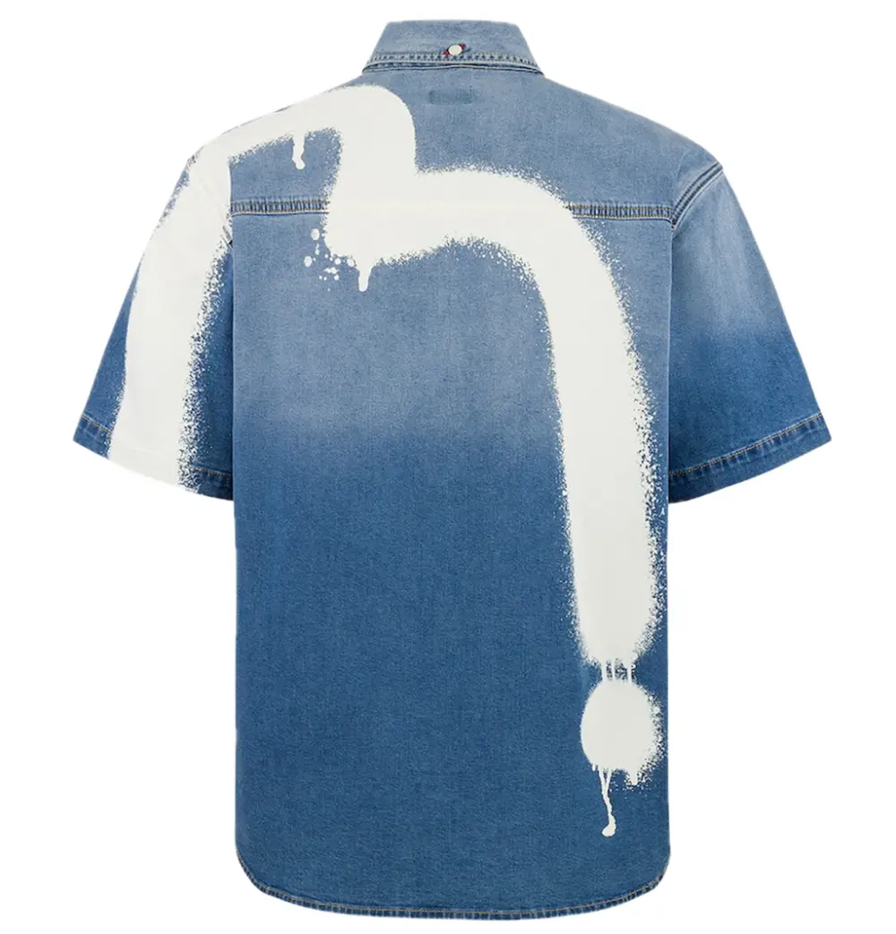 Áo Evisu Graffiti Daicock Print Shirt 'Indigo' 2ESHTM5DI1133RXDN