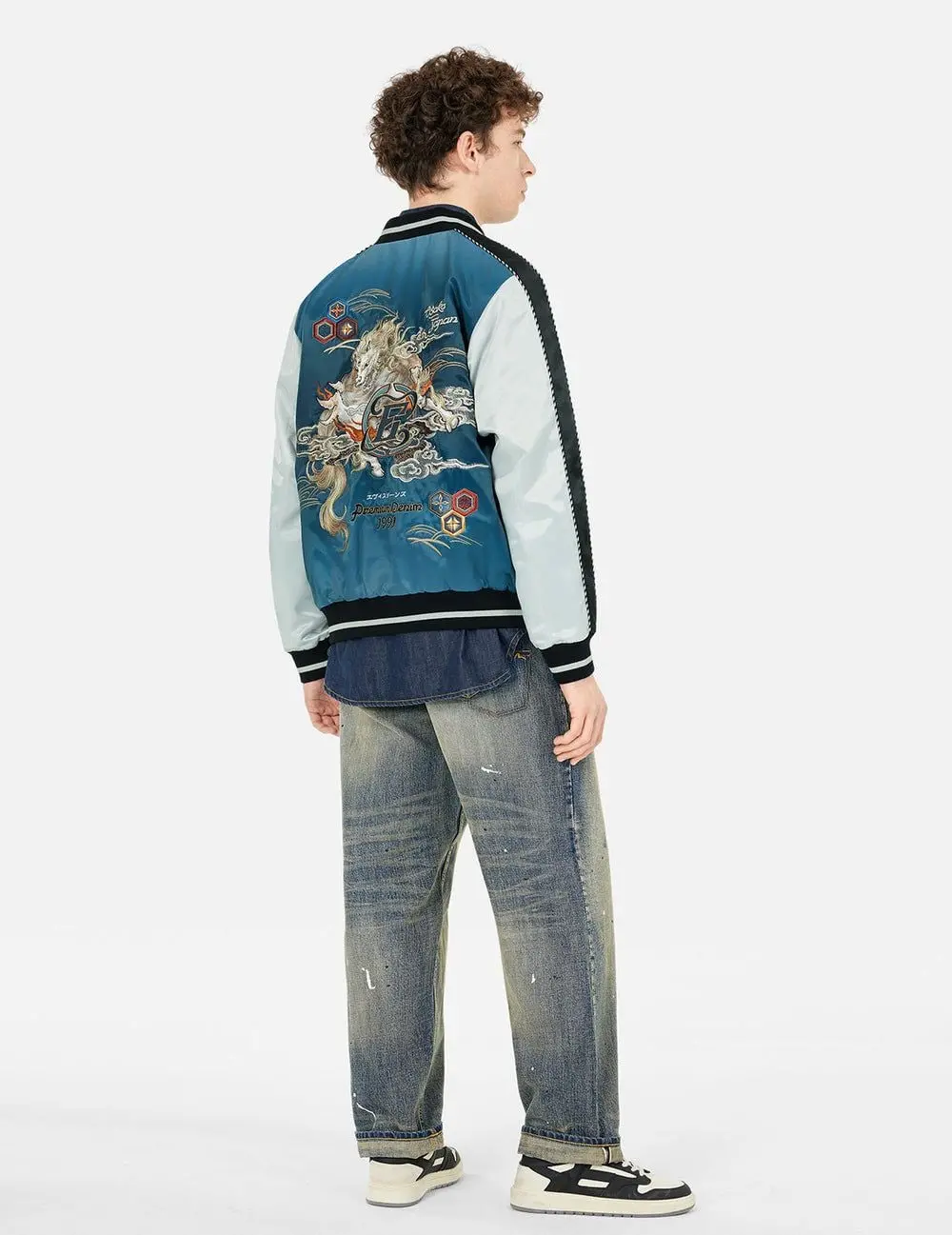 Áo Evisu Hakutaku Embroidery Jacket 'Grey' 2ESHTM5JK1052XXSN - Ảnh 3