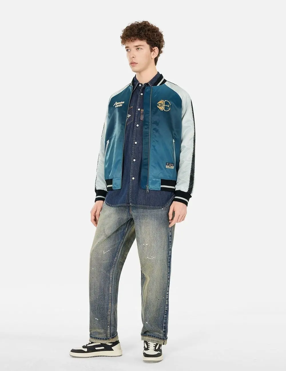 Áo Evisu Hakutaku Embroidery Jacket 'Grey' 2ESHTM5JK1052XXSN - Ảnh 4