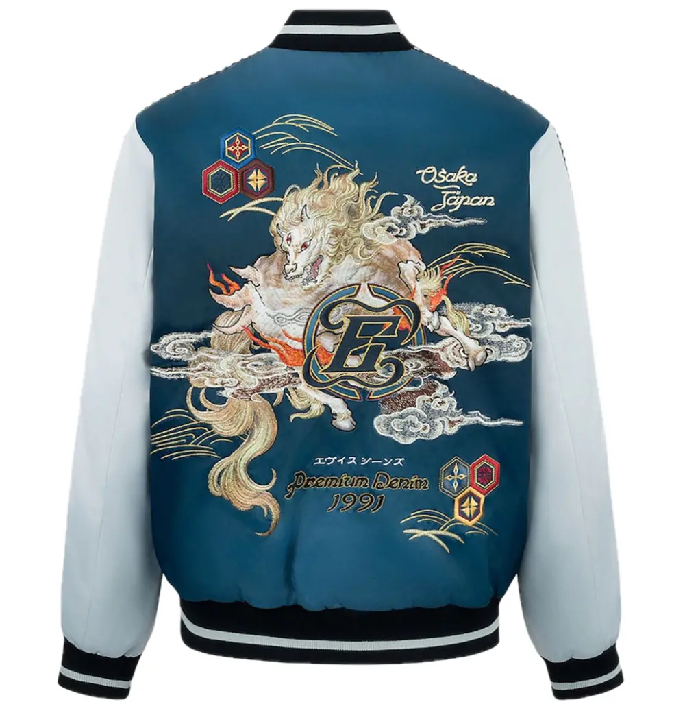 Áo Evisu Hakutaku Embroidery Jacket 'Grey' 2ESHTM5JK1052XXSN