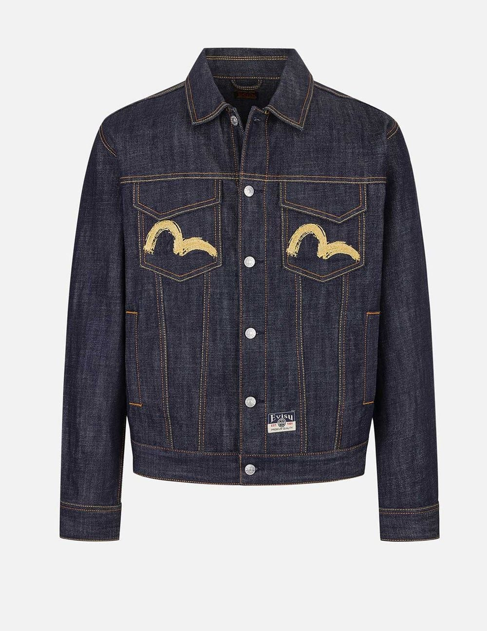 Alternative view of Áo Evisu Hakutaku Embroidery Jacket 'Indigo' 2ESHTM5DJ1033RXDN
