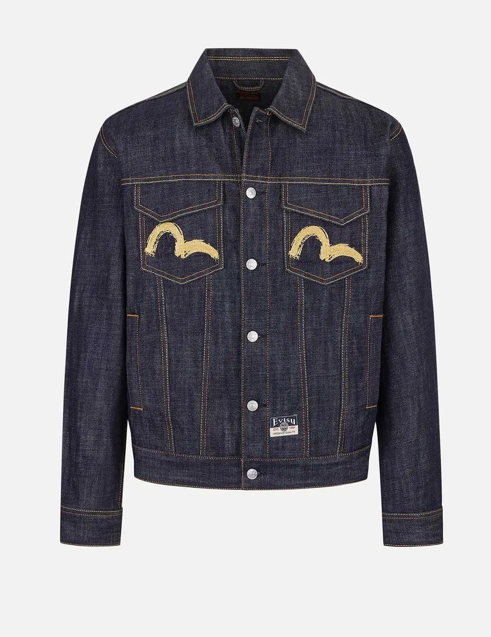 Alternative view of Áo Evisu Hakutaku Embroidery Jacket 'Indigo' 2ESHTM5DJ1033RXDN