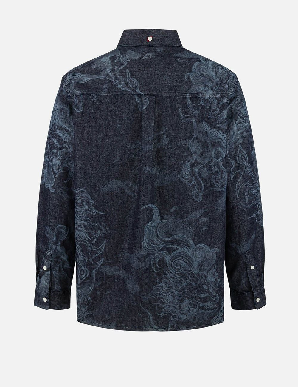 Alternative view of Áo Evisu Hakutaku Laser Printed Shirt 'Indigo' 2ESHTM5DL1068RXDN