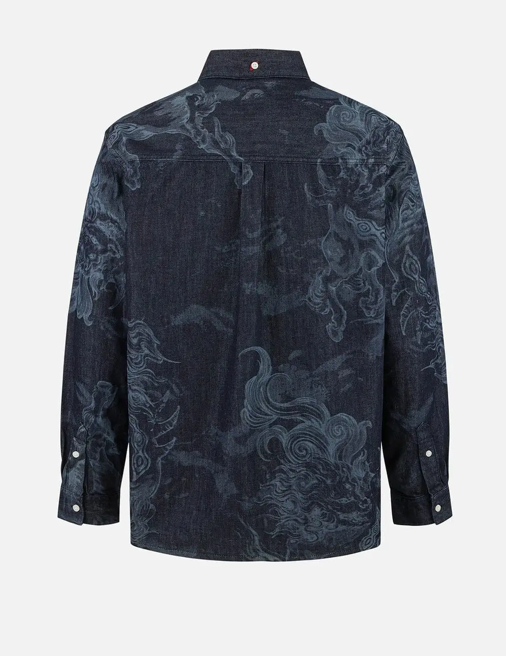 Alternative view of Áo Evisu Hakutaku Laser Printed Shirt 'Indigo' 2ESHTM5DL1068RXDN