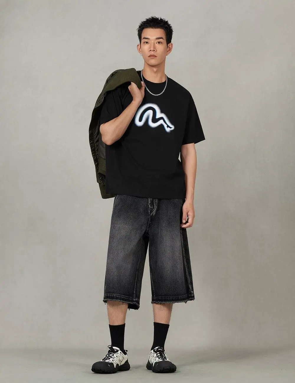 Áo Evisu High Heel Seagull Print T-Shirt 'Black' 2EAHTM5TS7005RXCT - Ảnh 4