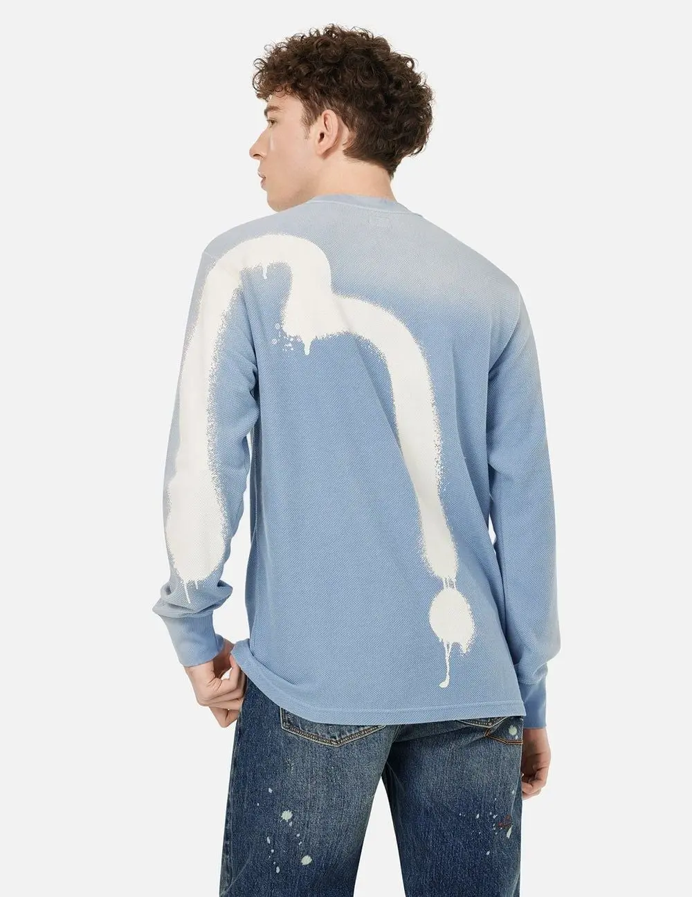 Áo Evisu Logo and Daicock Print 'Blue' 2ESHTM5TL1095RXCT - Ảnh 4