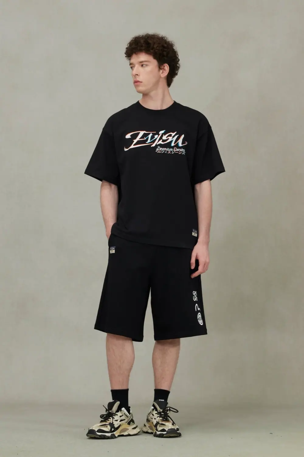 Áo Evisu Logo and Kamon Embroidery T-shirt 2ESHTM5TS1218LFCT - Ảnh 3
