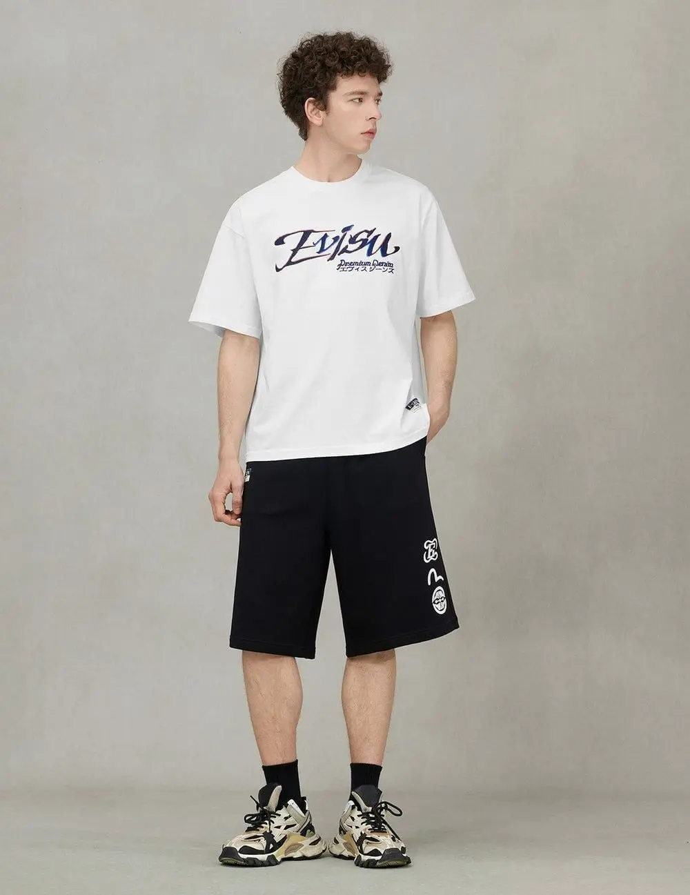 Áo Evisu Logo and Kamon Embroidery T-shirt 2ESHTM5TS1218LFCT - Ảnh 4