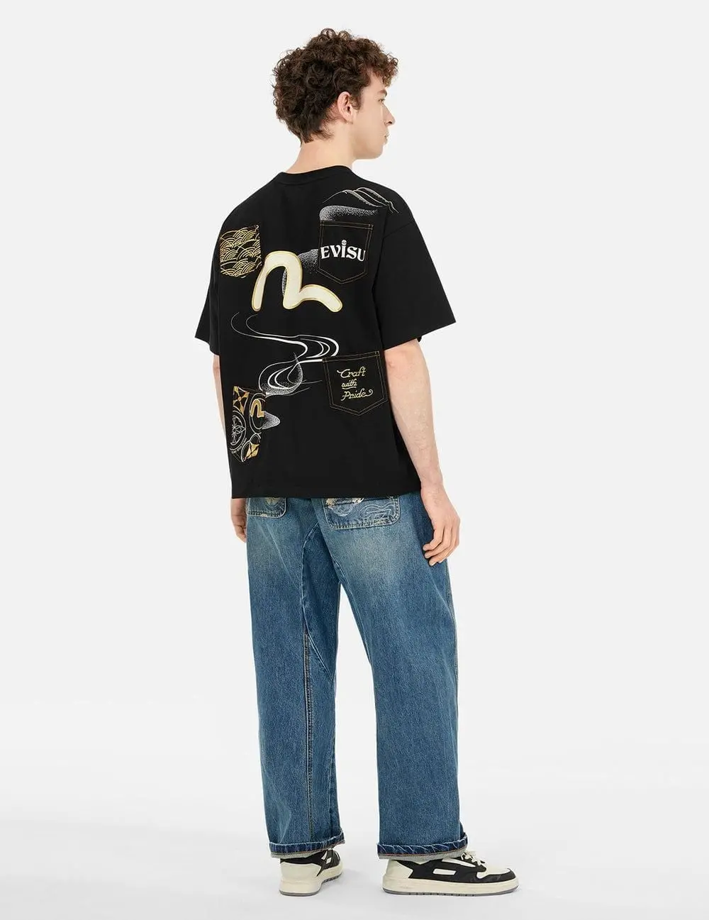 Áo Evisu Multi-Pocket and Multi-Print T-shirt 2ESHTM5TS1151LFCT - Ảnh 3