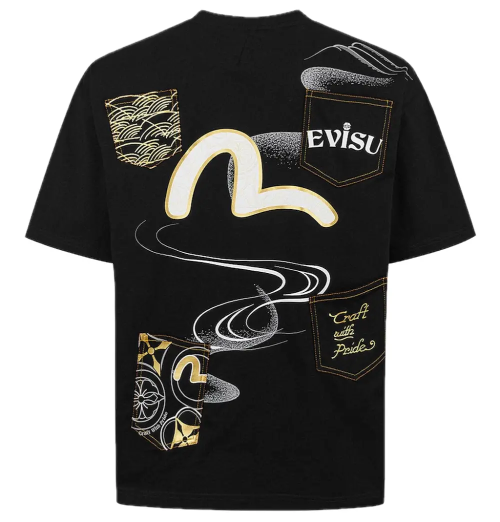 Áo Evisu Multi-Pocket and Multi-Print T-shirt 2ESHTM5TS1151LFCT