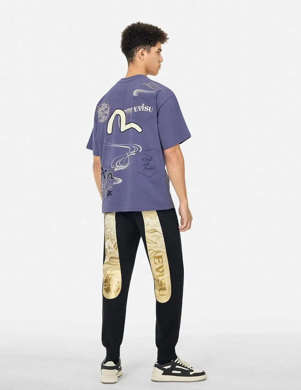 Áo Evisu Multi-Pocket and Multi-Print T-shirt 2ESHTM5TS1151LFCT - Ảnh 3