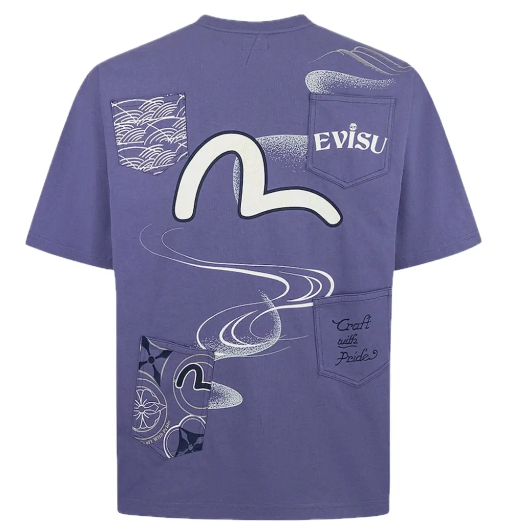 Áo Evisu Multi-Pocket and Multi-Print T-shirt 2ESHTM5TS1151LFCT