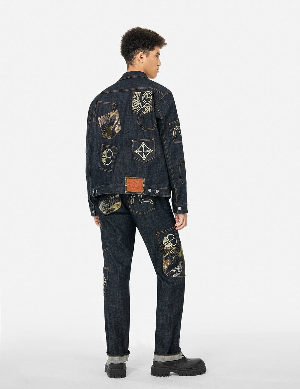 Áo Evisu Multi-Pocket with Brocade Patch 'Indigo' 2ESHTM5DJ1035XXDN - Ảnh 4