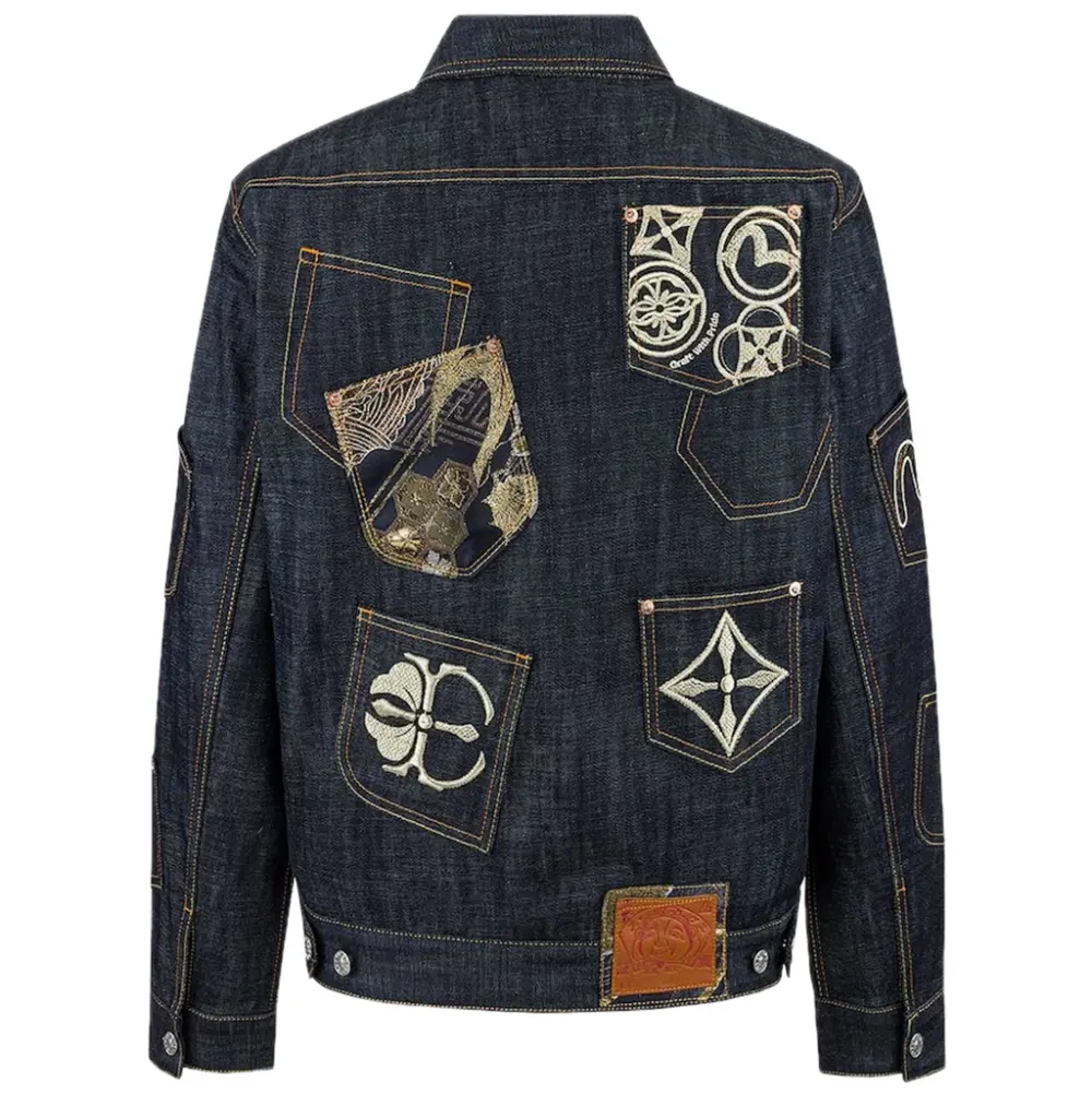 Áo Evisu Multi-Pocket with Brocade Patch 'Indigo' 2ESHTM5DJ1035XXDN