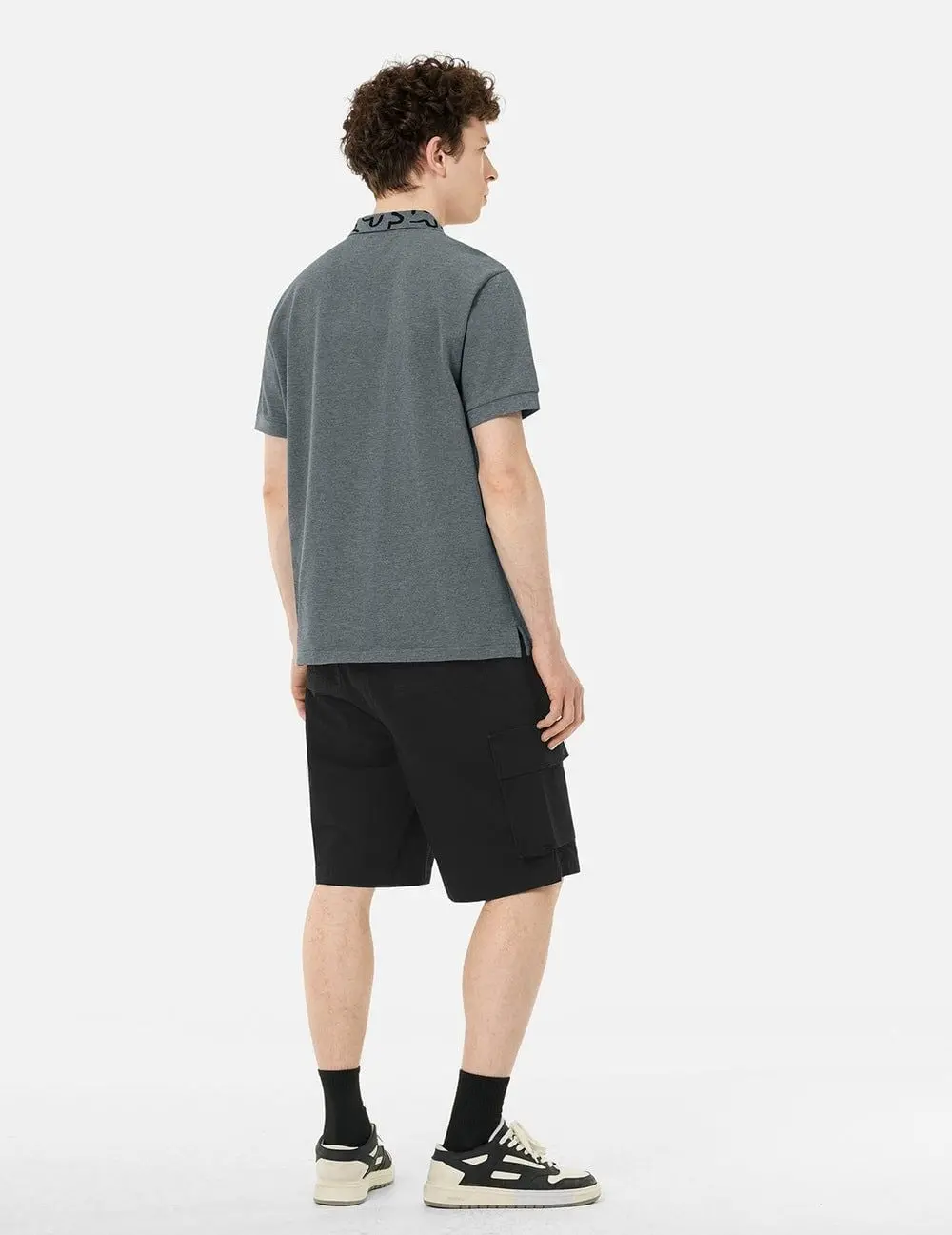 Áo Evisu Seagull Motif Collar Relax Polo 'Grey' - Ảnh 3