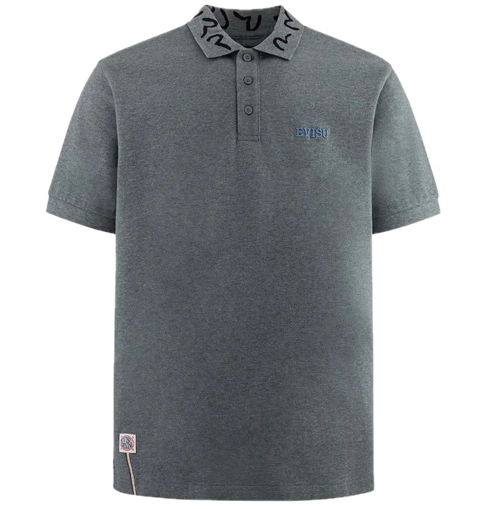 Áo Evisu Seagull Motif Collar Relax Polo 'Grey'