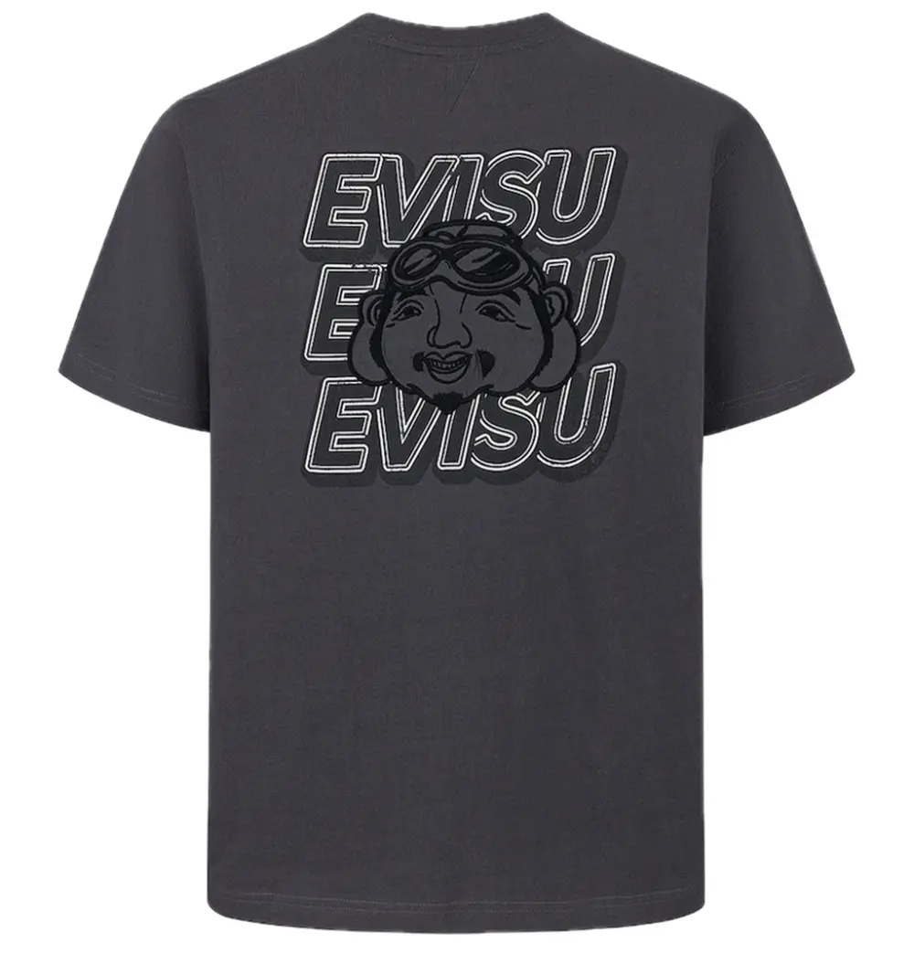 Áo Evisu Slogan Print T-shirt 2ESHTM5TS7015XXCT