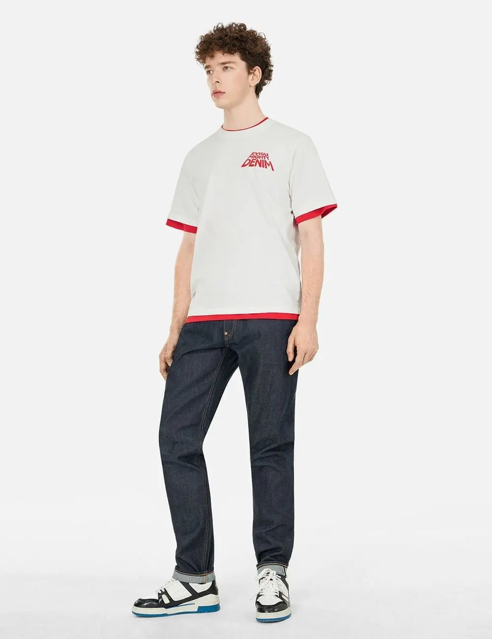 Áo Evisu Slogan Print T-shirt 2ESHTM5TS7015XXCT - Ảnh 3