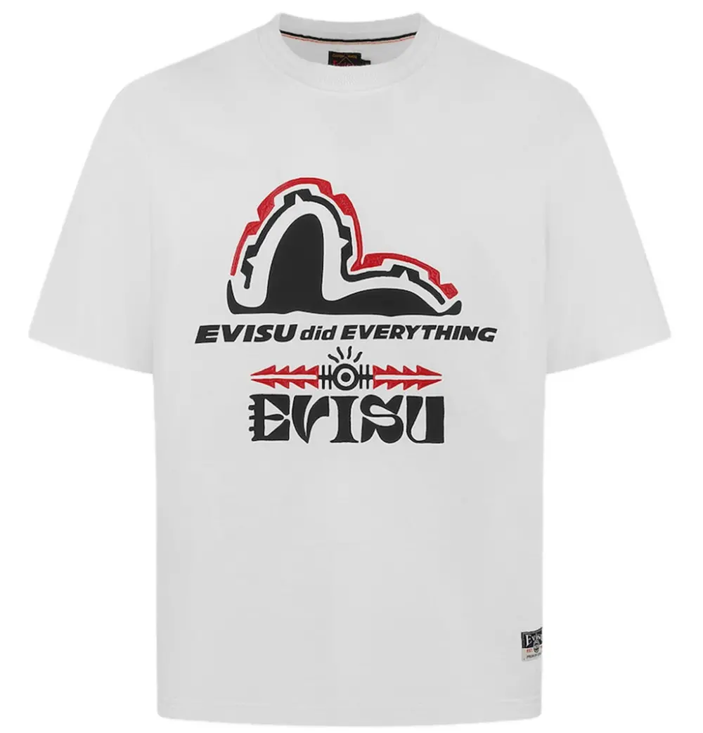 Áo Evisu Totem Seagull and Logo T-shirt 'White' 2ESHTM5TS1108XXCT