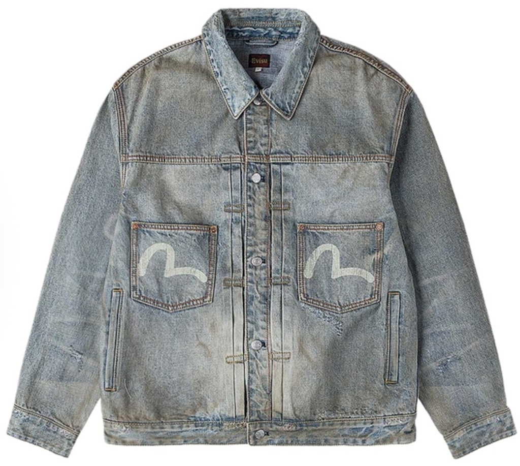 Áo Evisu Washed Seagull Denim Jacket 'Indigo' 2ESEJM6DJ6099RXDN