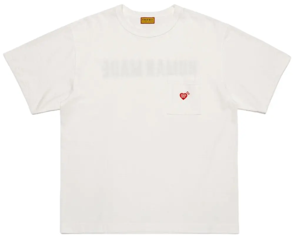 Áo Human Made Heart Pocket T-Shirt 'White' HM30CS048