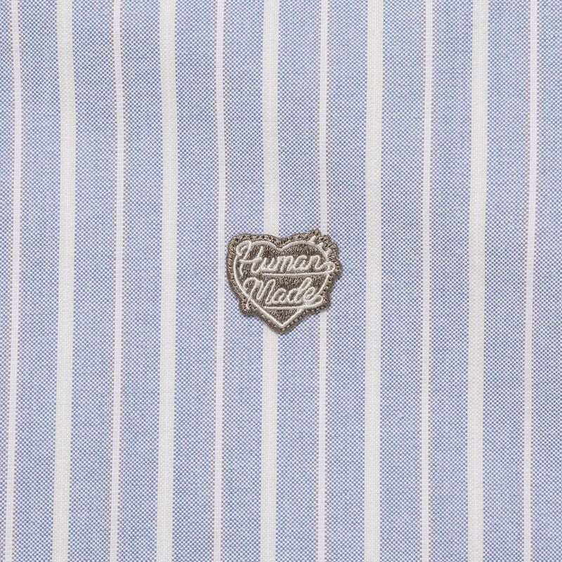 Áo Human Made Stripe Ox B.D Shirt 'Blue' HM31SH030 - Ảnh 4