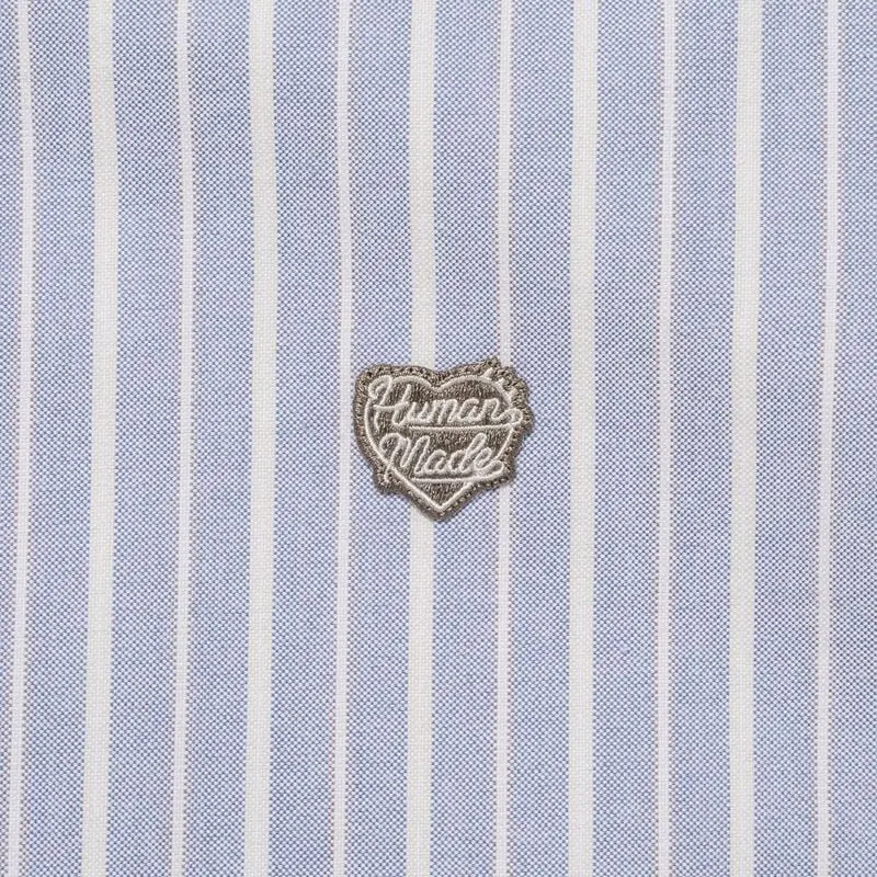 Áo Human Made Stripe Ox B.D Shirt 'Blue' HM31SH030 - Ảnh 4
