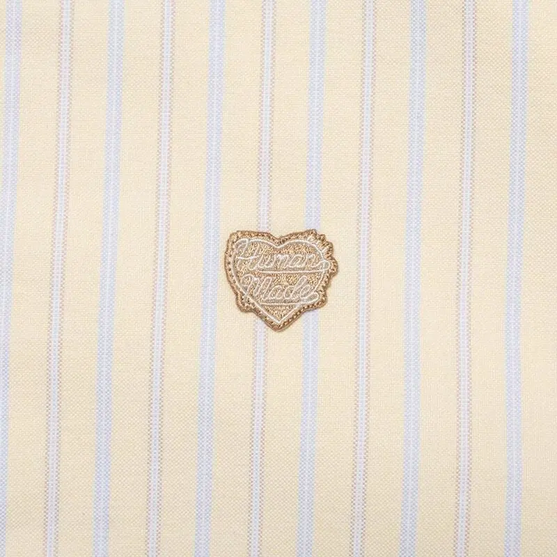 Áo Human Made Stripe Ox B.D Shirt 'Yellow' HM31SH030 - Ảnh 4
