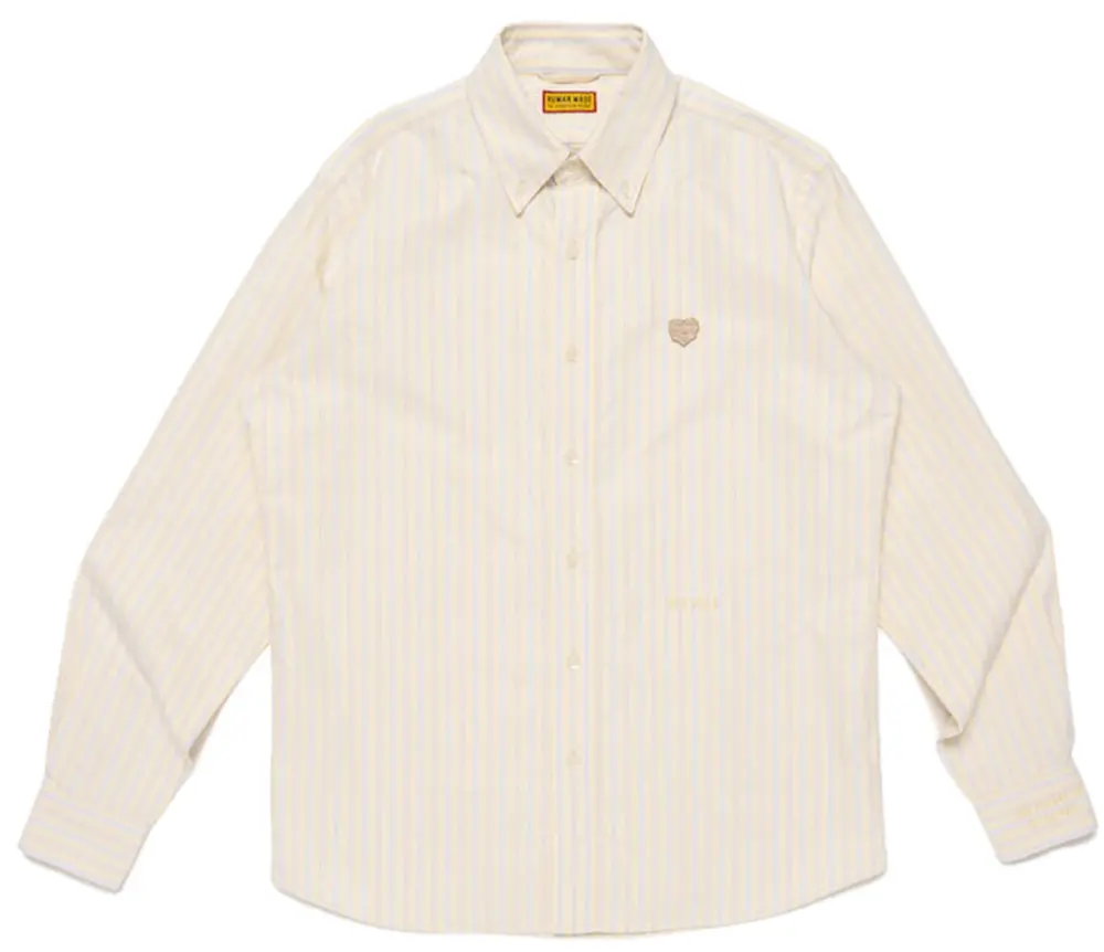 Áo Human Made Stripe Ox B.D Shirt 'Yellow' HM31SH030