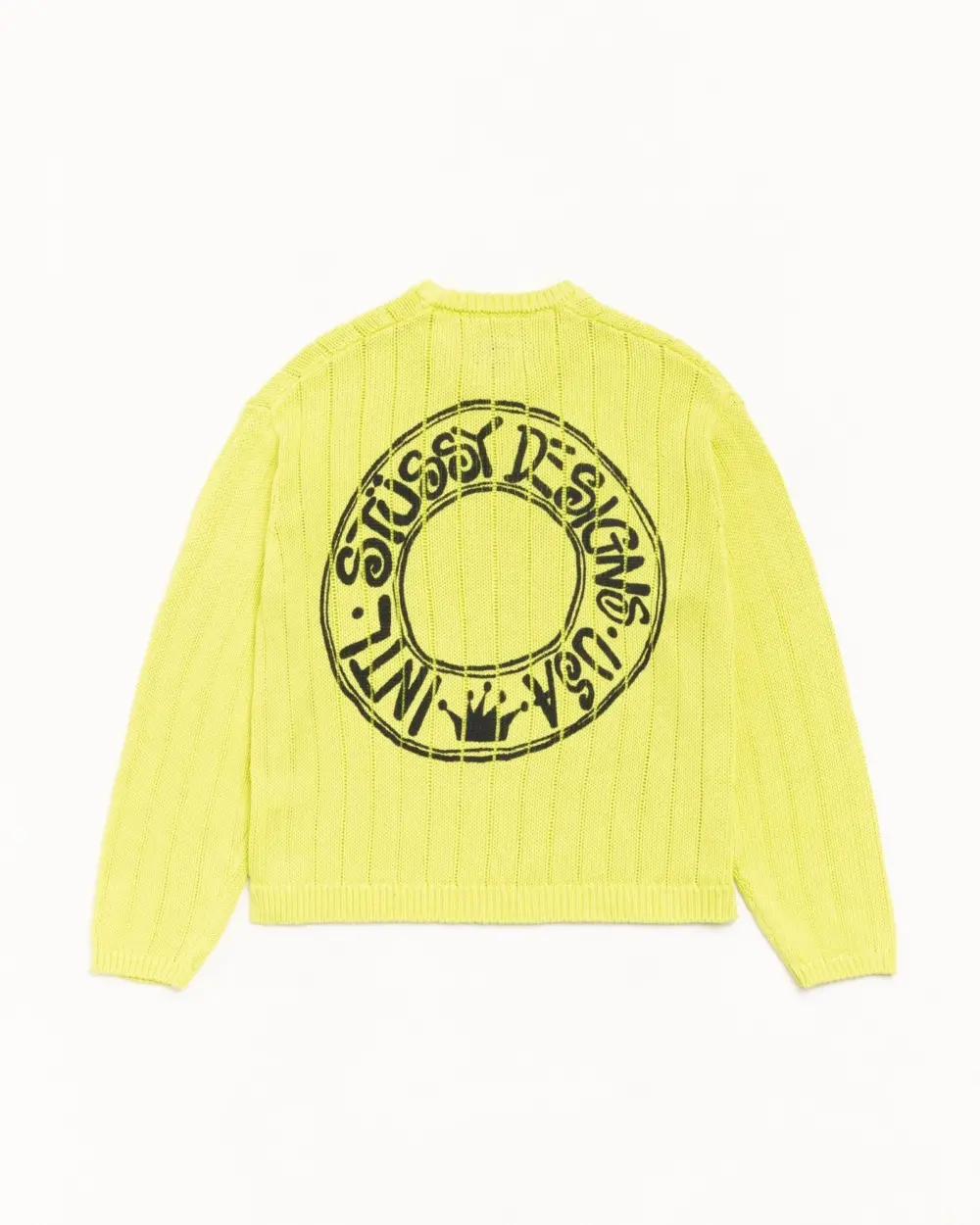 Alternative view of Áo Stussy Buana Logo Sweater 'Yellow' 117294