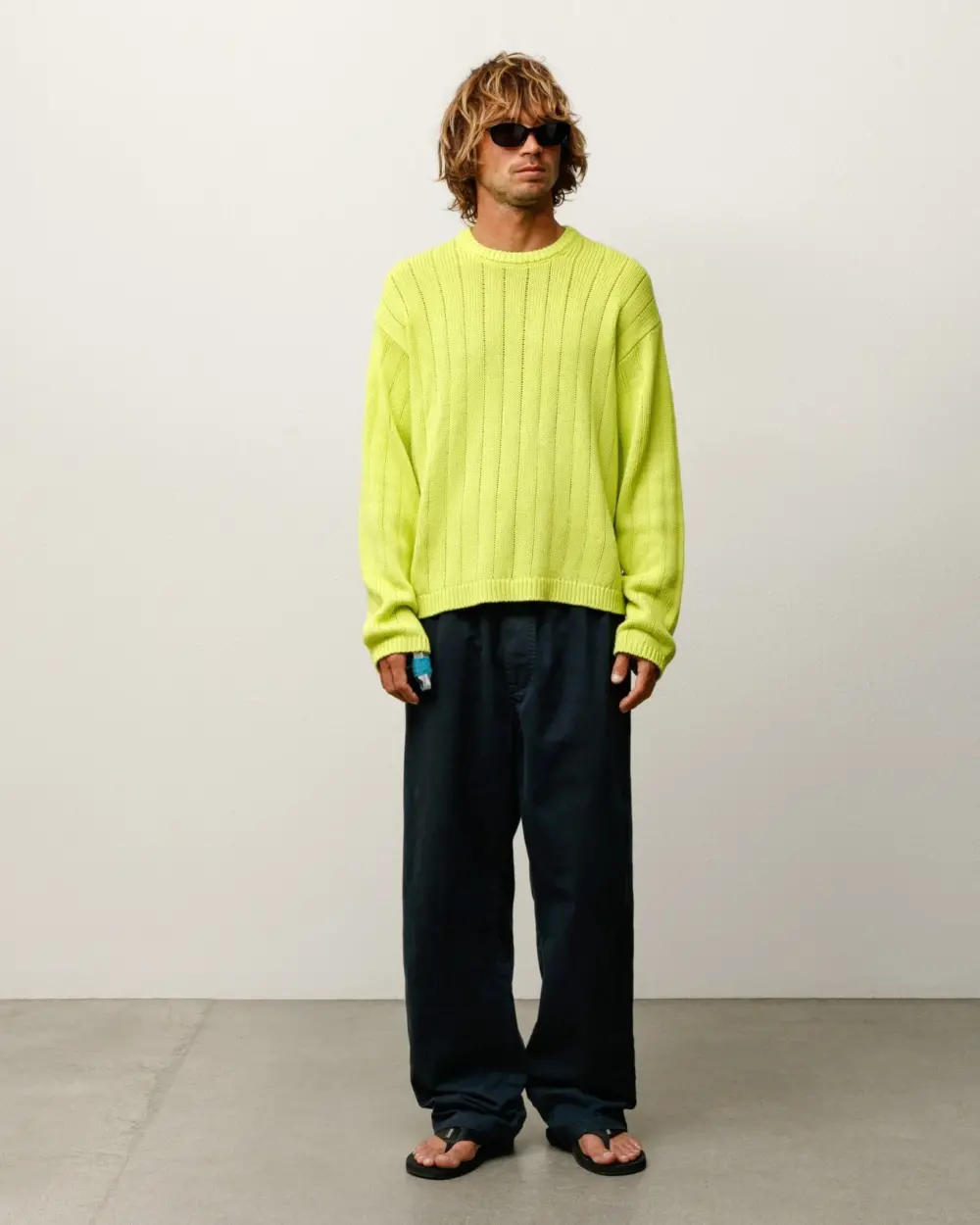 Áo Stussy Buana Logo Sweater 'Yellow' 117294 - Ảnh 3