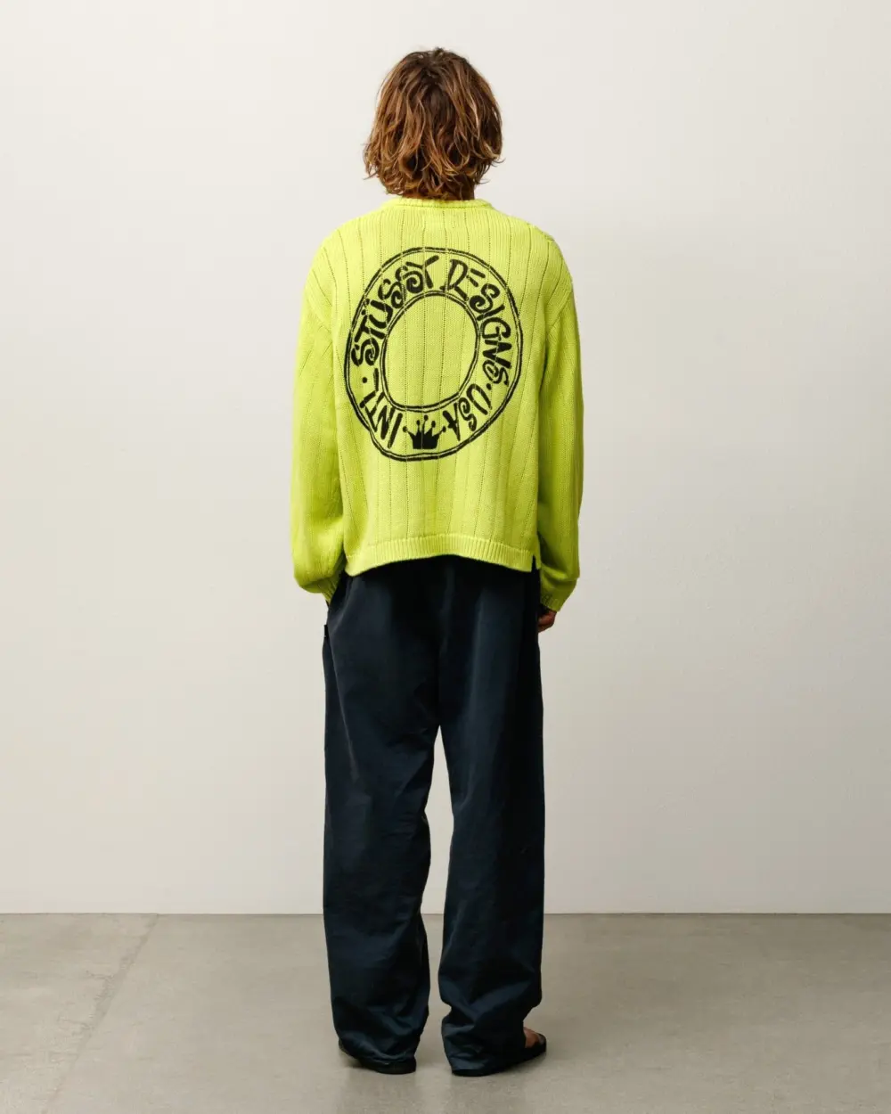Áo Stussy Buana Logo Sweater 'Yellow' 117294 - Ảnh 4