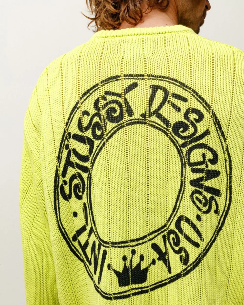 Áo Stussy Buana Logo Sweater 'Yellow' 117294 - Ảnh 5