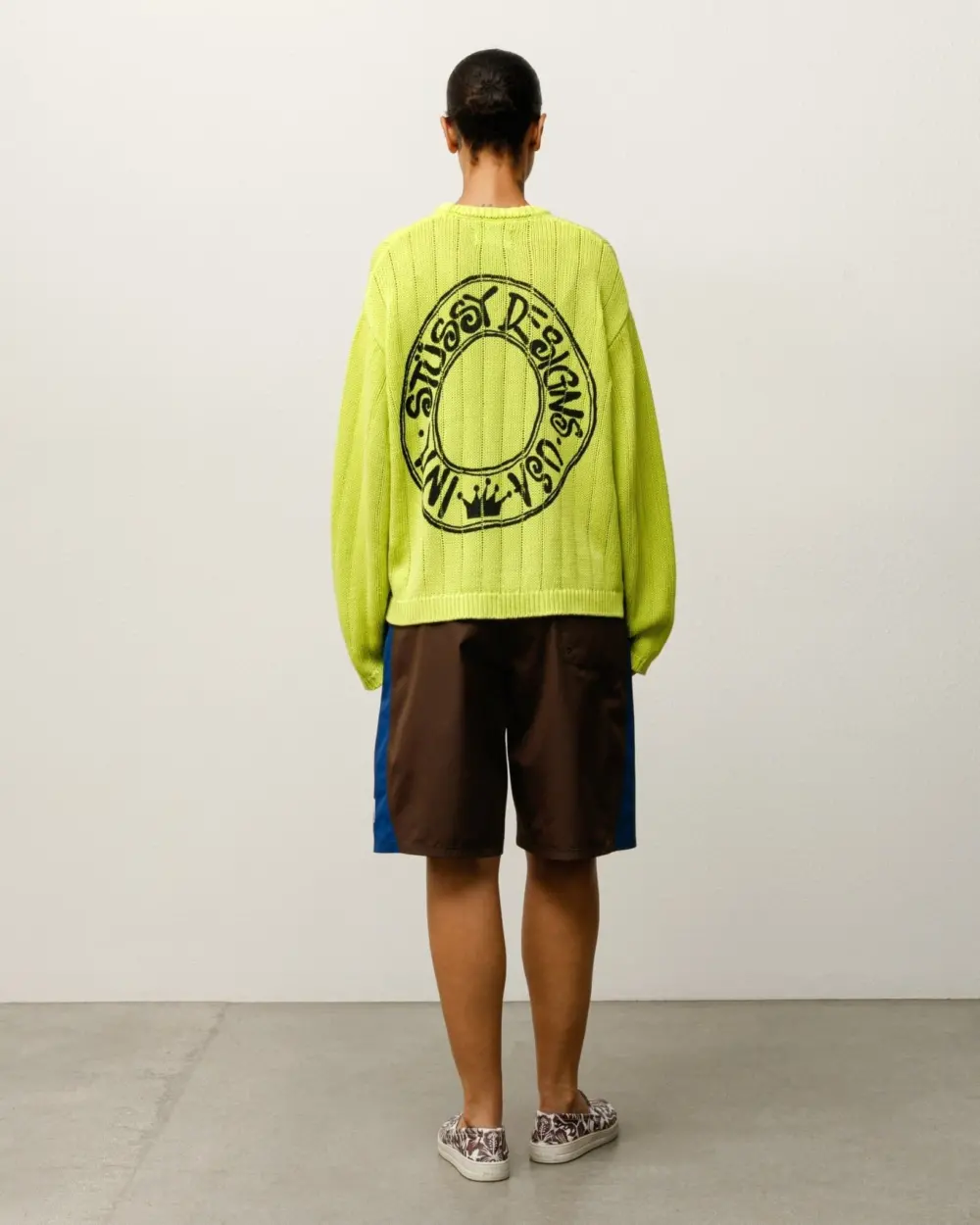 Áo Stussy Buana Logo Sweater 'Yellow' 117294 - Ảnh 7