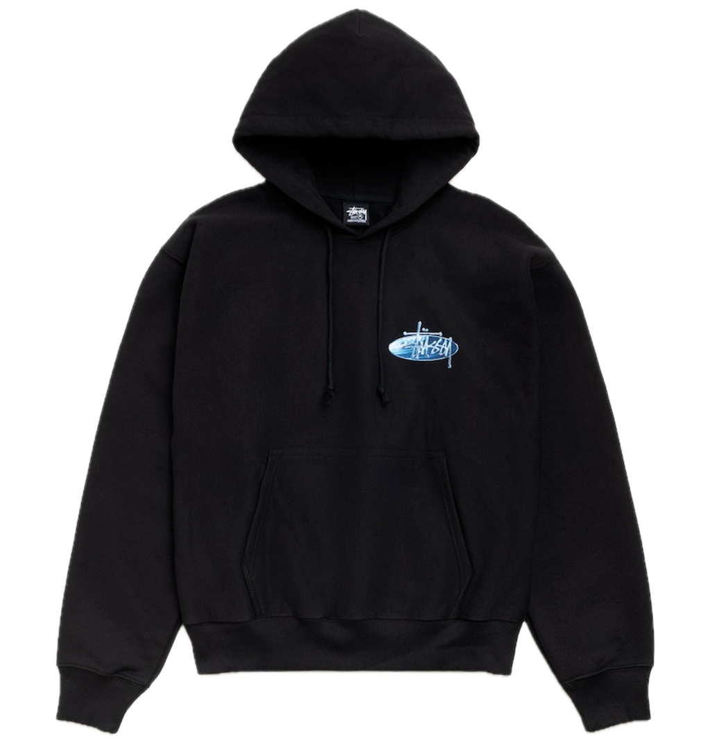 Áo Stussy Wave Oval Hoodie 'Black' 1925181