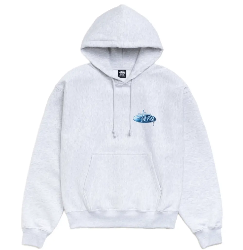 Áo Stussy Wave Oval Hoodie 'Grey' 1925181