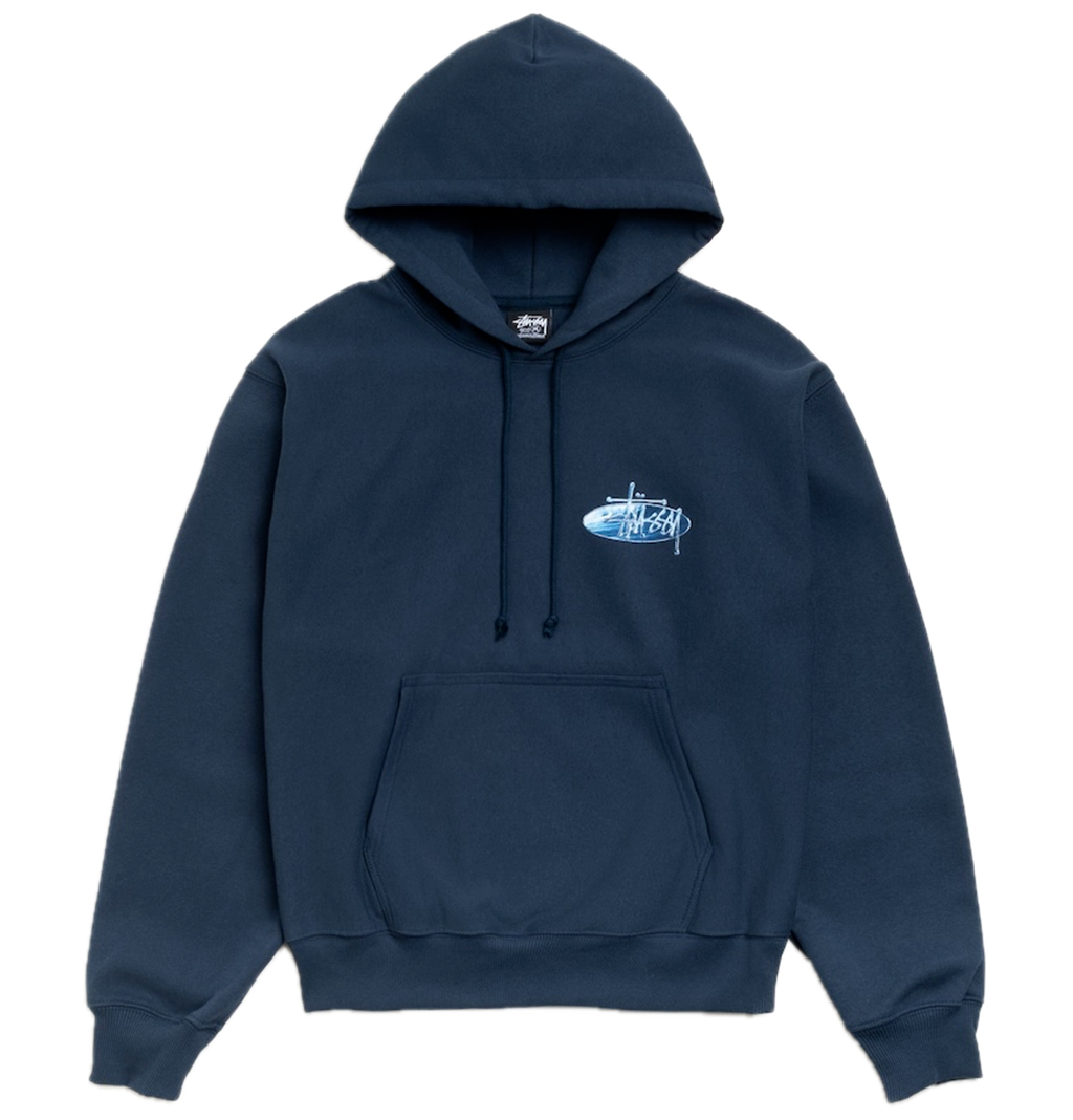 Áo Stussy Wave Oval Hoodie 'Navy' 1925181