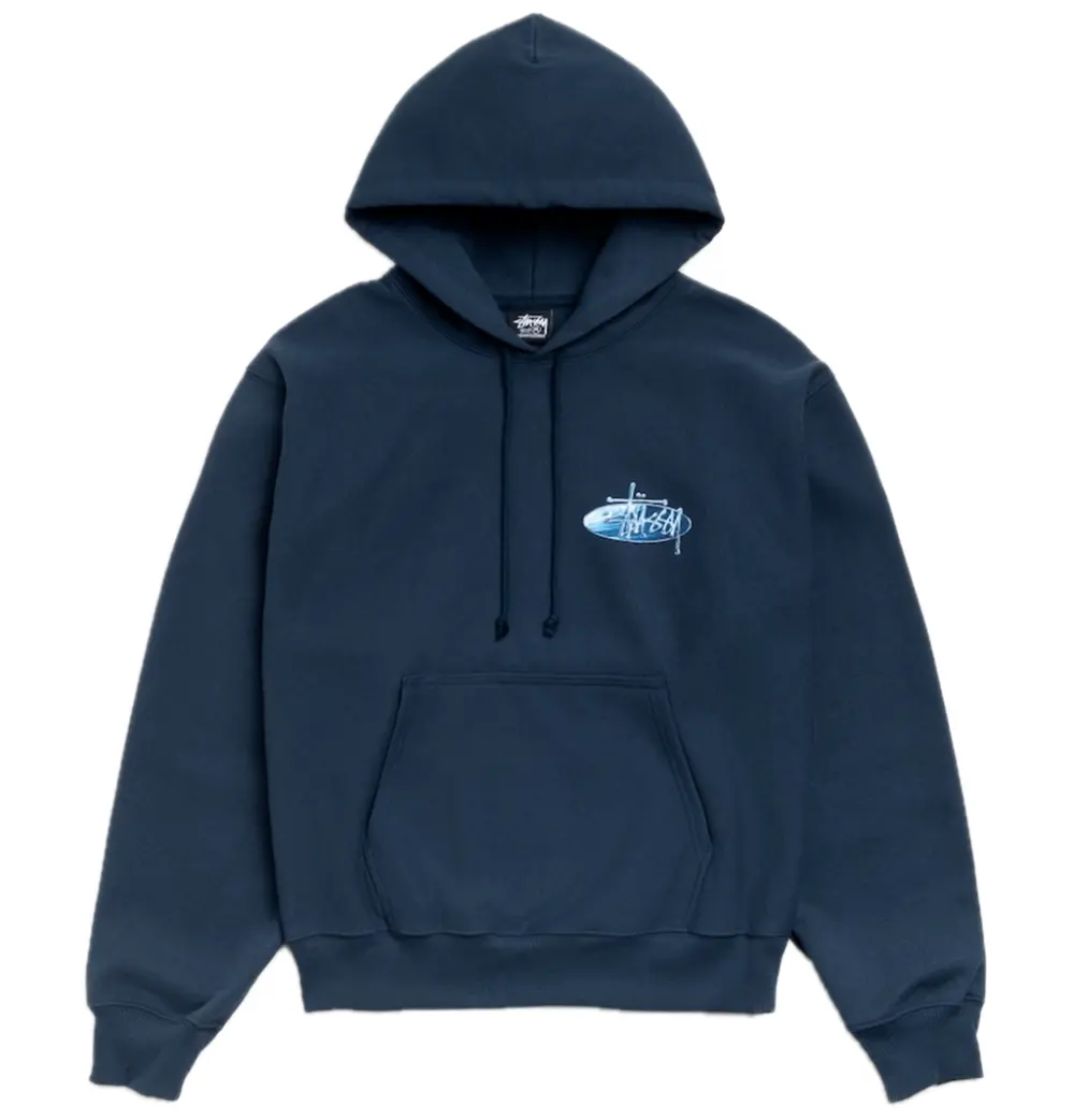 Áo Stussy Wave Oval Hoodie 'Navy' 1925181