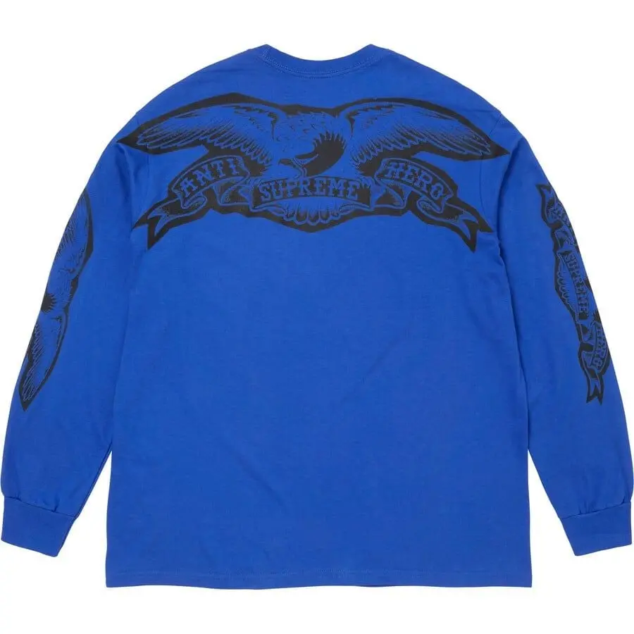 Áo Supreme ANTIHERO® Eagle L/S Tee 'Blue' 7703439704268 - Ảnh 2